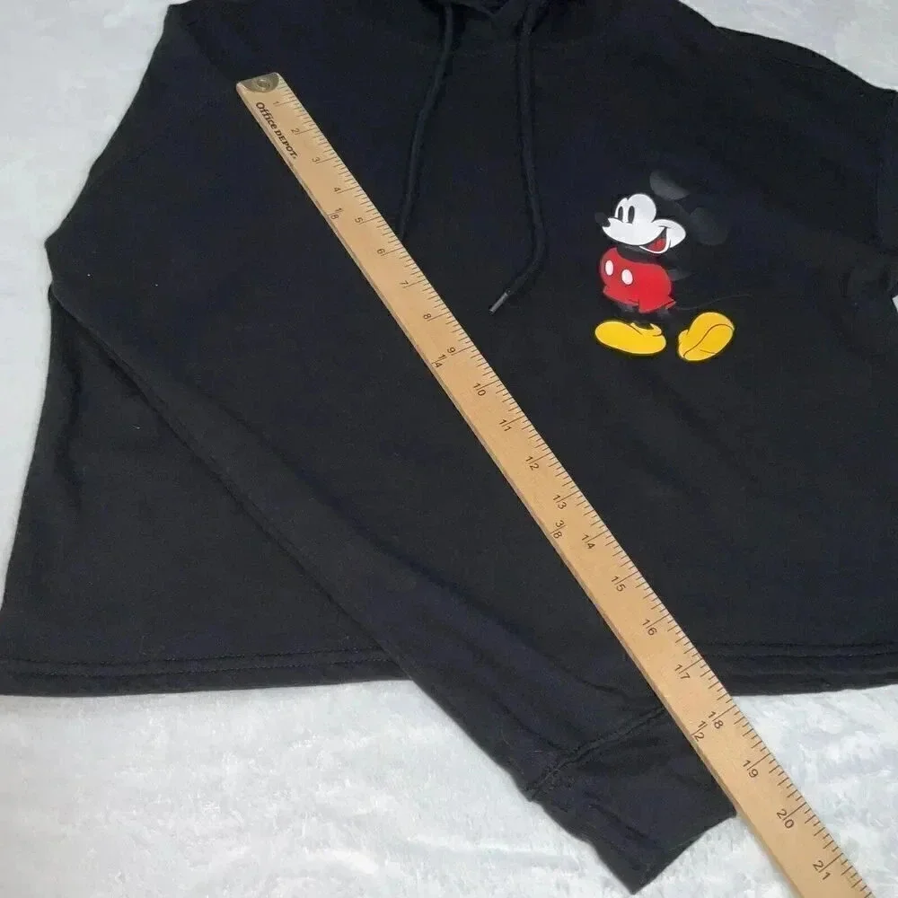 Disney Mickey Mouse Hoodie Youth Medium Black Sweatshirt Hooded Pullover